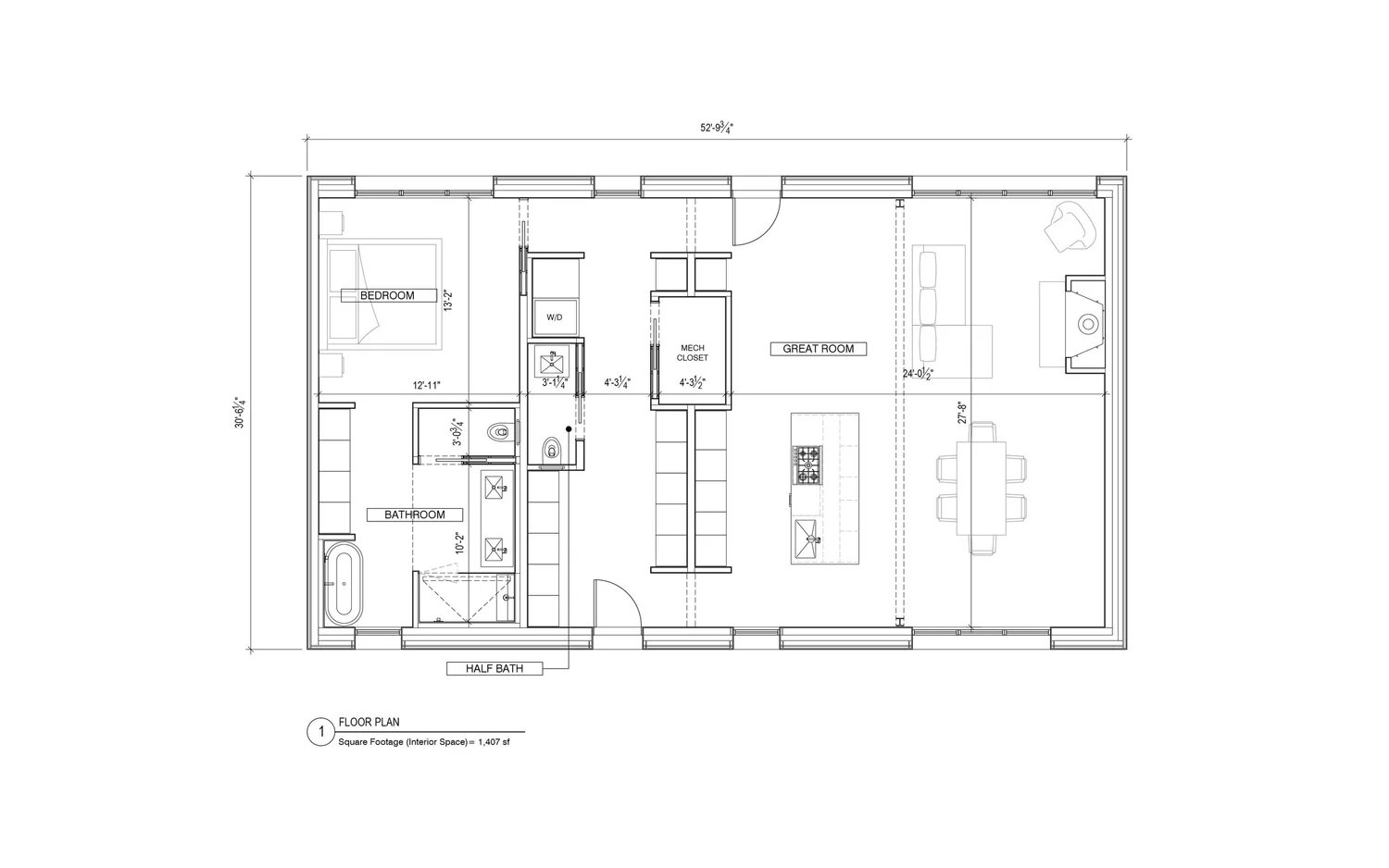 1 Bedroom 1.5 Bath A thumbnail 2