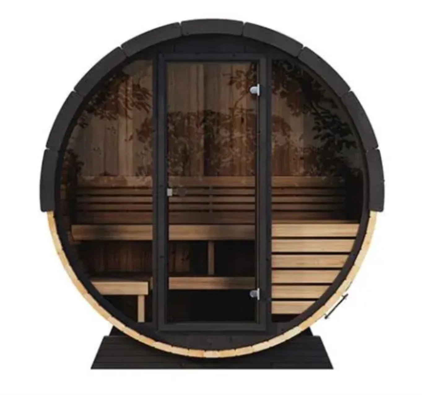 5.5’ THERMOWOOD scenic view barrel Sauna (extra wide) photo 1