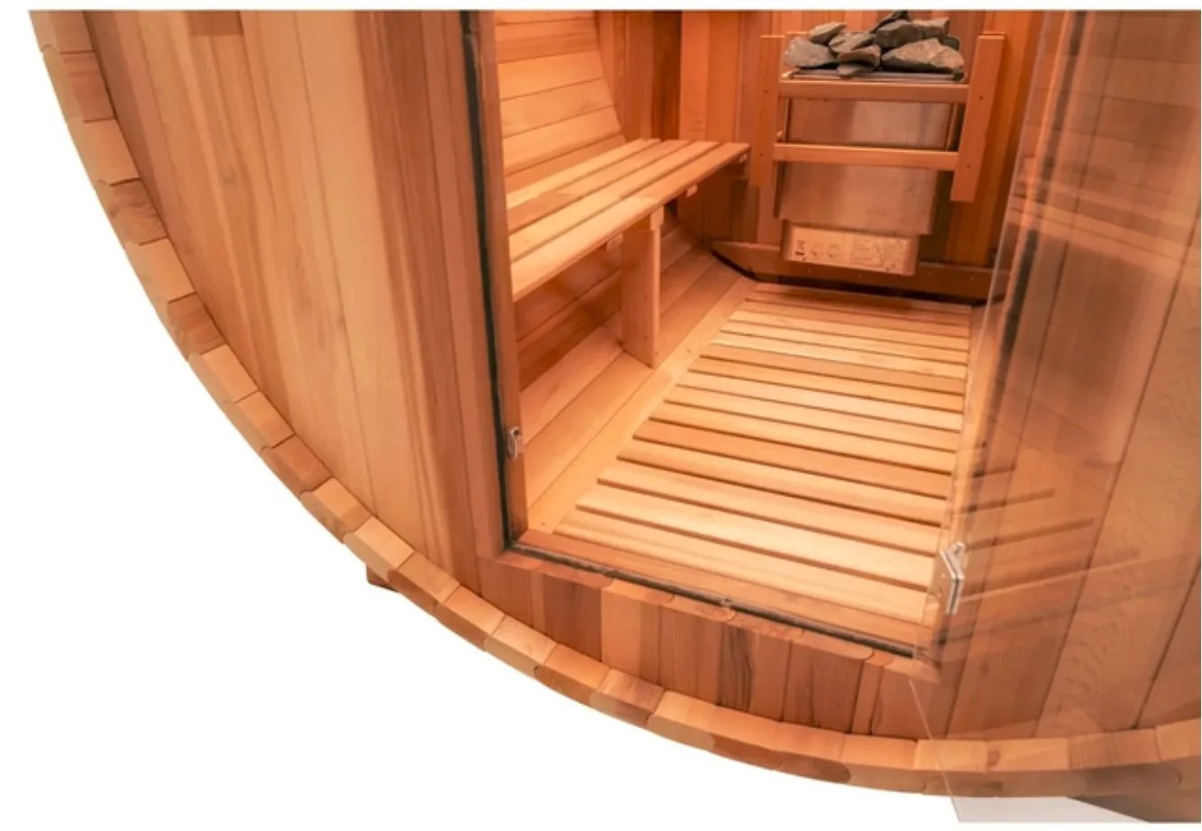 6’ RED Cedar Barrel Sauna thumbnail 4