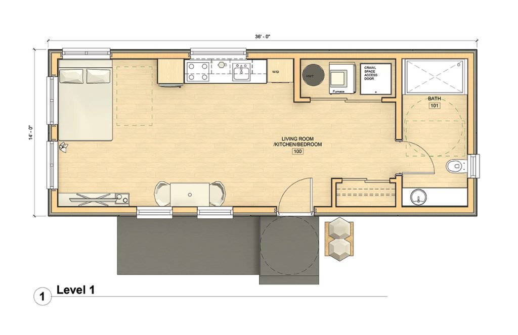 Studio Barrier Free Wood Modular Home photo 1