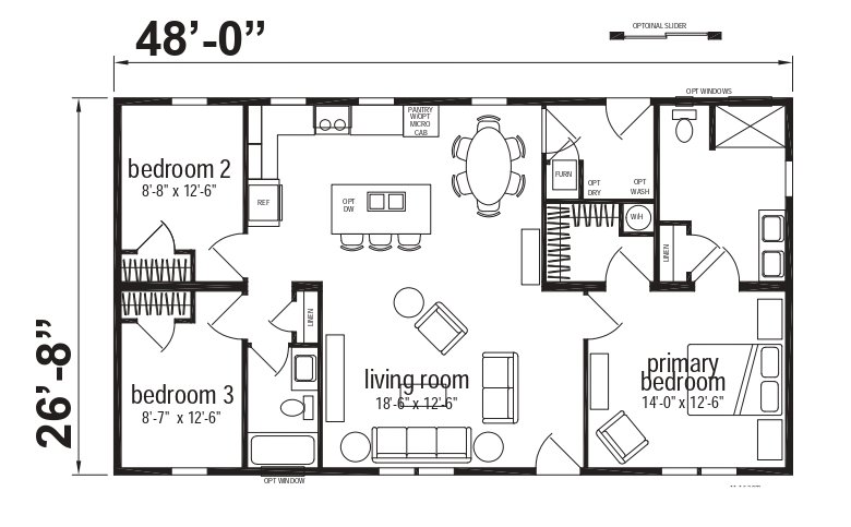 Aquamarine Ranch Double Wide Mobile Home – 28 x 48 photo 1
