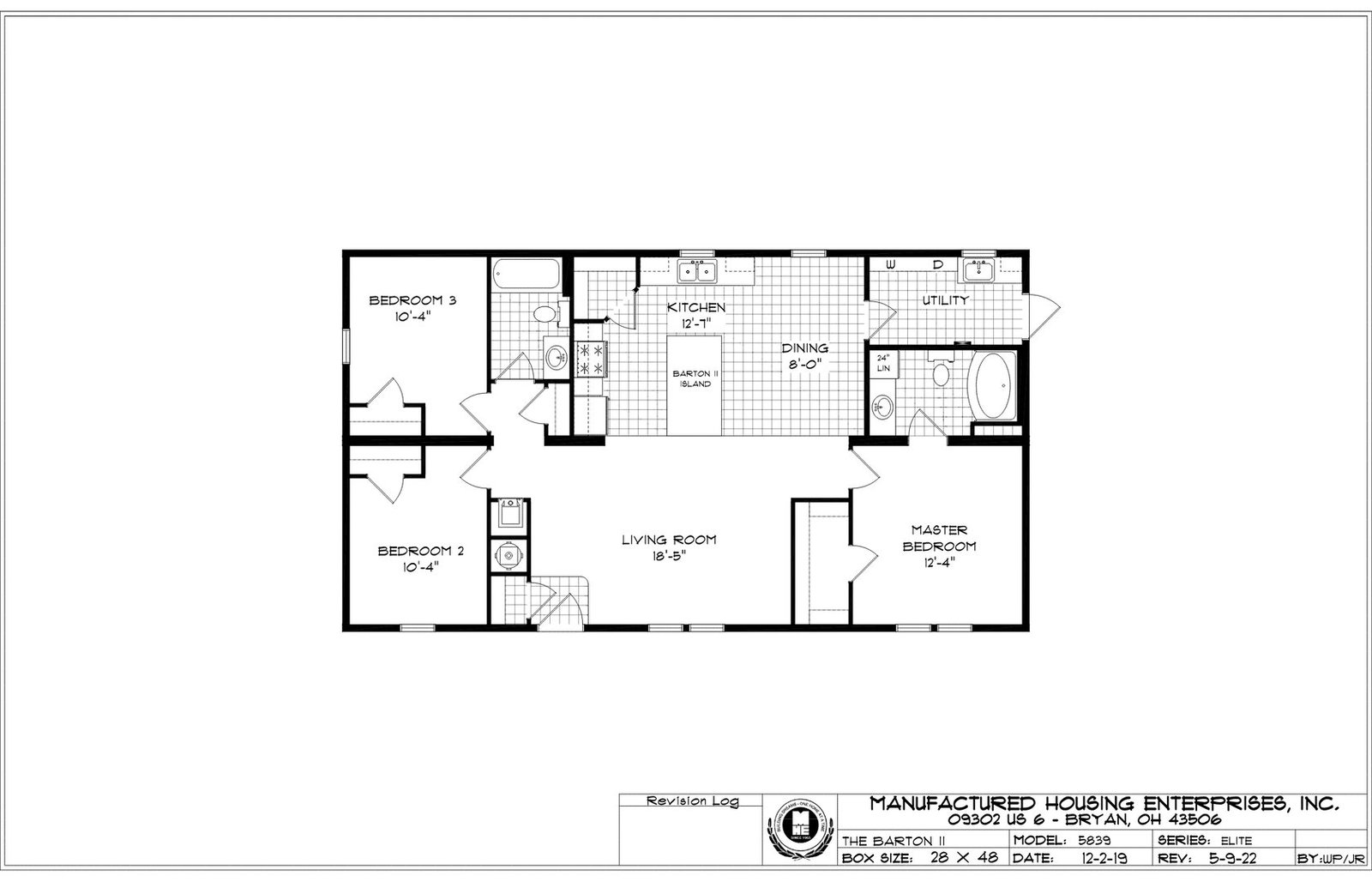 Barton Creek II Ranch Double Wide Mobile Home – 28 x 48 photo 1