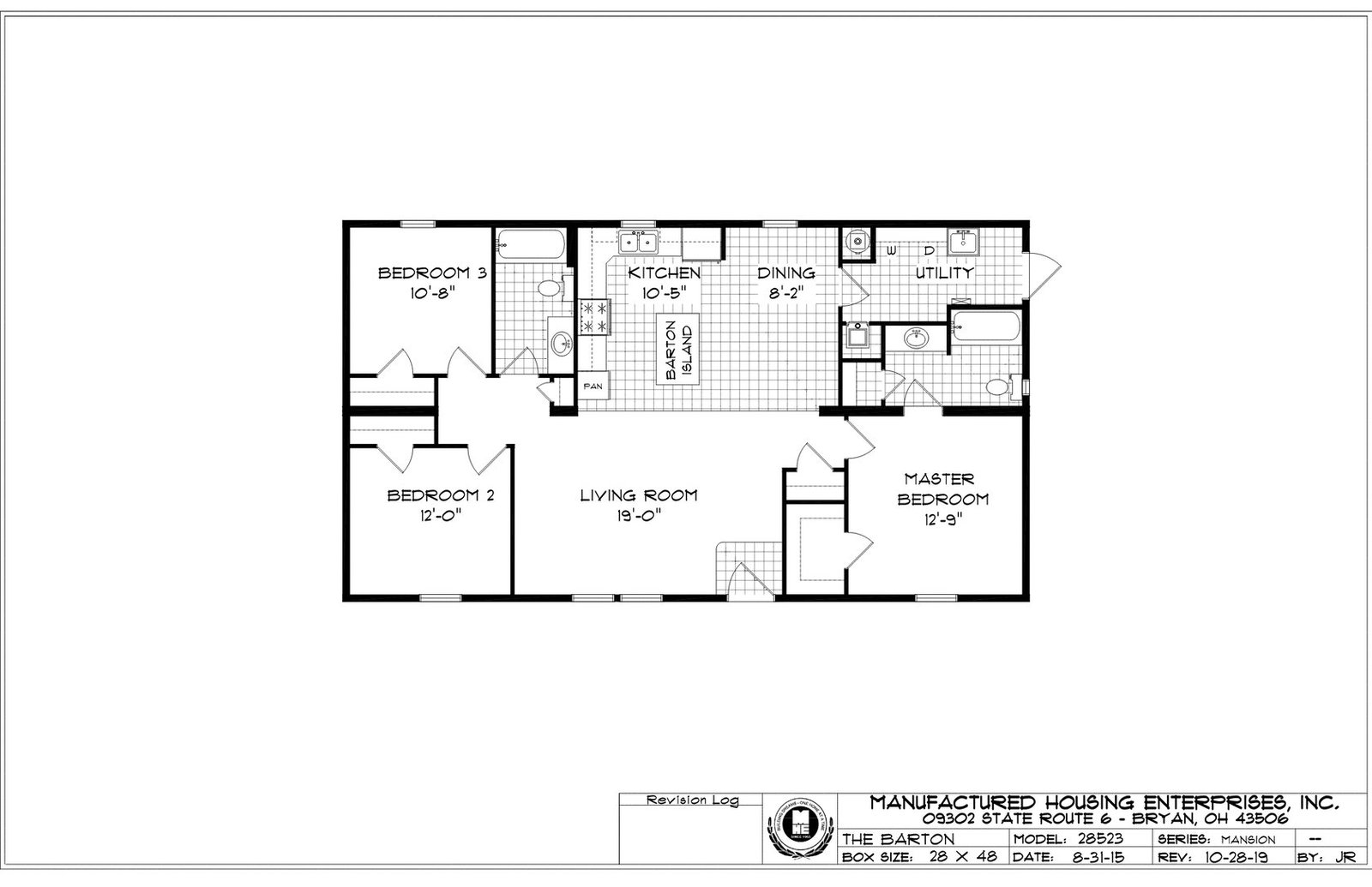 Barton Ranch Double Wide Mobile Home – 28 x 48 photo 1