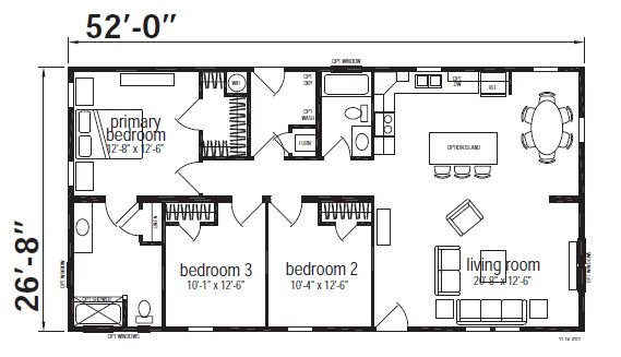 Canyon Ranch Double Wide Mobile Home – 28 x 52 photo 1
