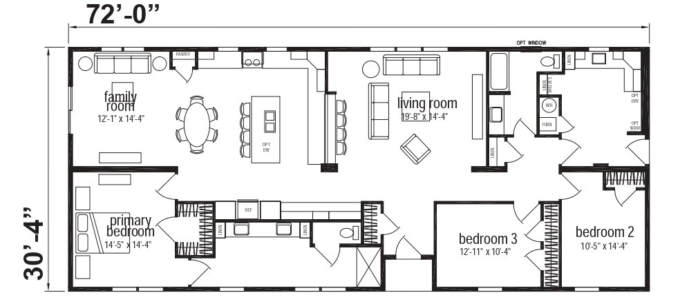 Copper Ranch Double Wide Mobile Home – 32 x 72 thumbnail 2