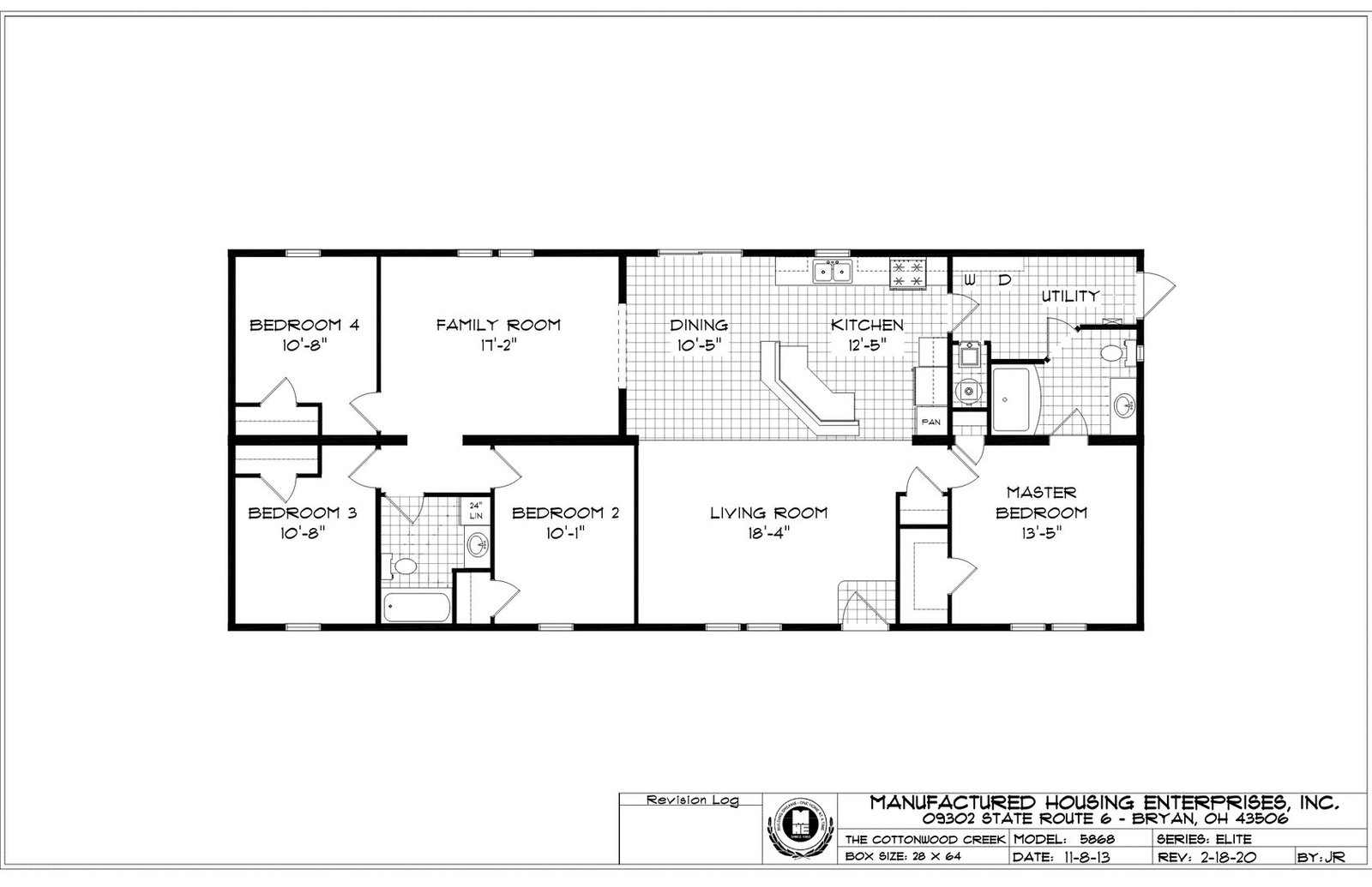 Cottonwood Creek Ranch Double Wide Mobile Home – 28 x 64 photo 1
