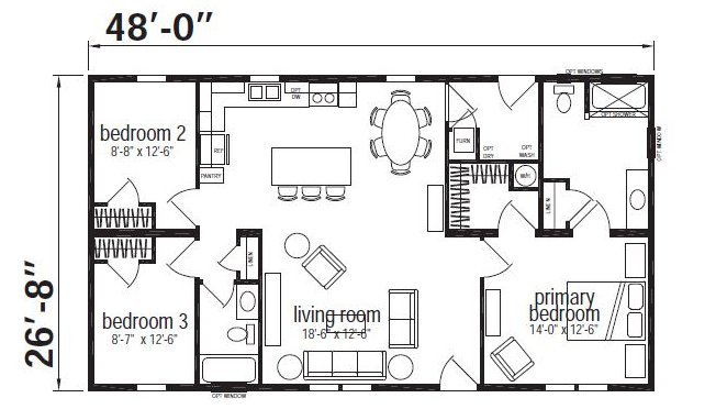 Foothill Ranch Double Wide Mobile Home – 28 x 48 photo 1