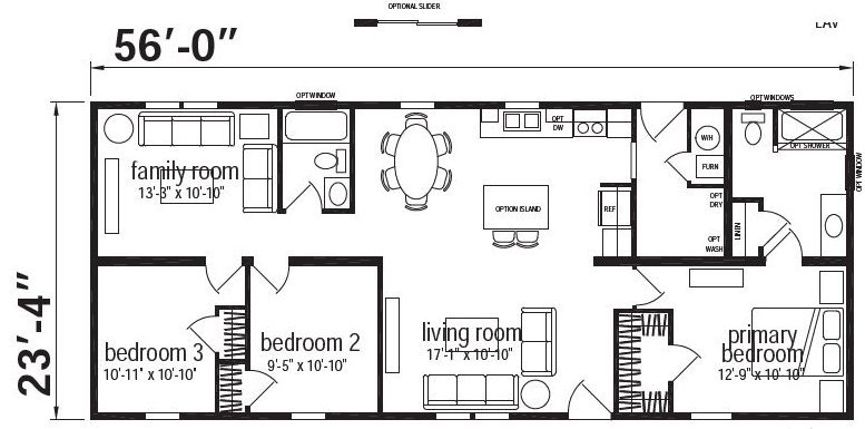 Glacier Ranch Double Wide Mobile Home – 24 x 56 thumbnail 2