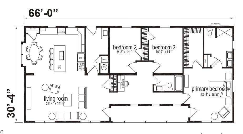 Granite Ranch Double Wide Mobile Home – 32 x 66 photo 1