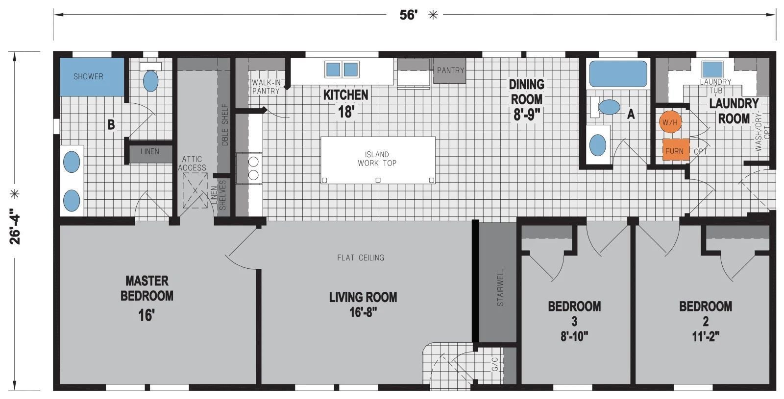 Hillcrest 7775 Ranch Modular Home thumbnail 2