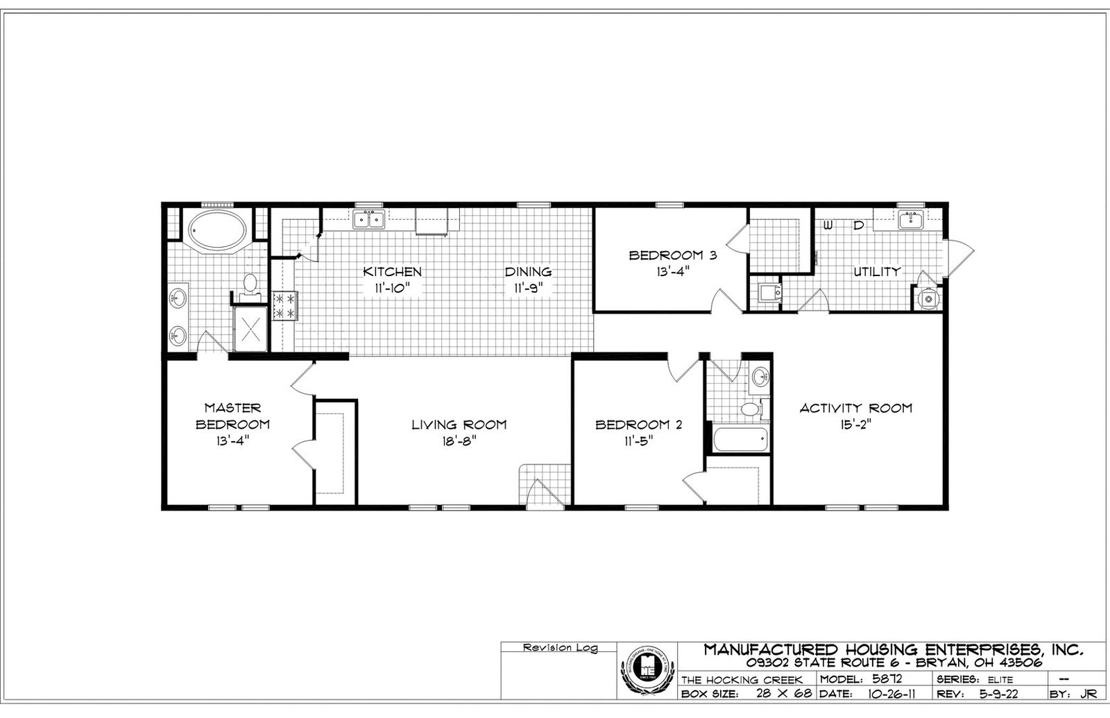 Hocking Creek Ranch Double Wide Mobile Home – 28 x 68 photo 1