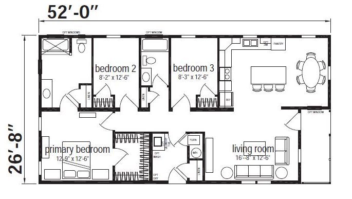 Jungle Ranch Double Wide Mobile Home – 28 x 52 photo 1
