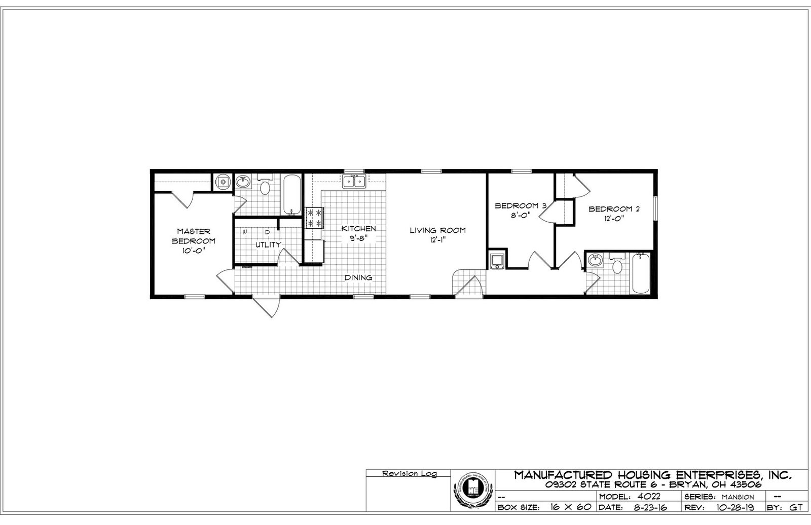 Mansion 4022 Single Wide Mobile Home – 16 x 60 photo 1