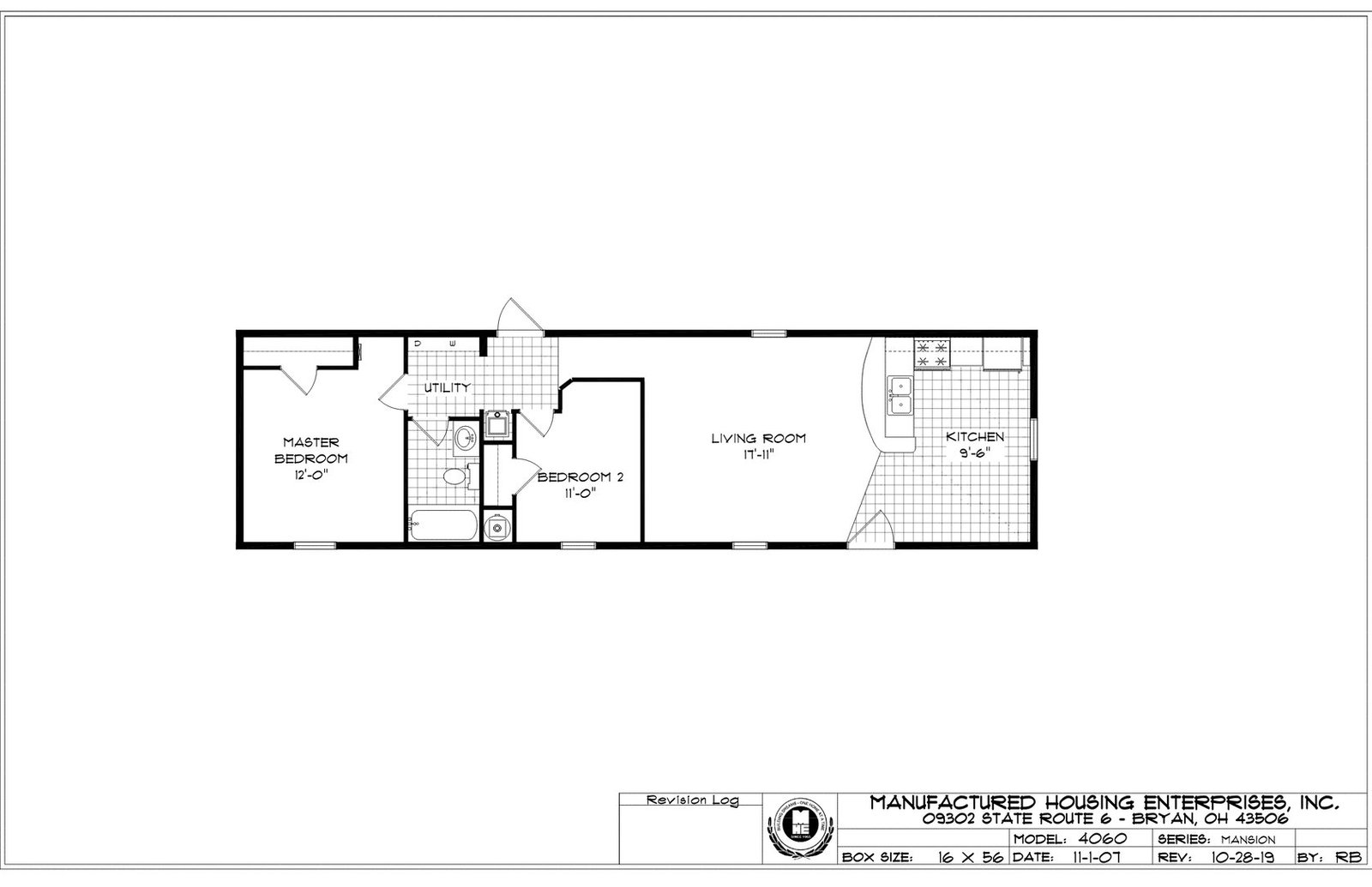Mansion 4060 Single Wide Mobile Home – 16 x 56 photo 1