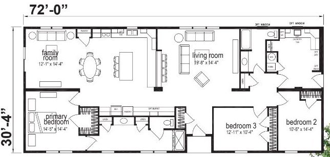 Plateau Ranch Double Wide Mobile Home – 32 x 66 photo 1