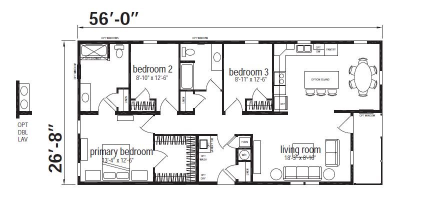 Rainforest Ranch Double Wide Mobile Home – 28 x 56 photo 1