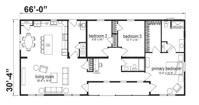 Savanna Ranch Double Wide Mobile Home – 32 x 66 photo 1