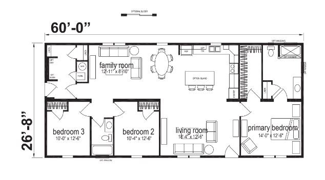 Sea Ranch Double Wide Mobile Home – 28 x 60 photo 1