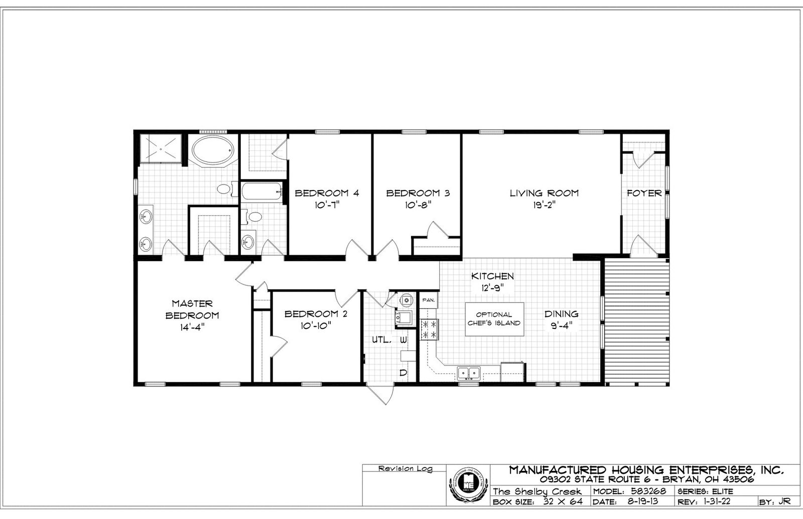 Shelby Creek Ranch Double Wide Mobile Home – 32 x 64 thumbnail 4