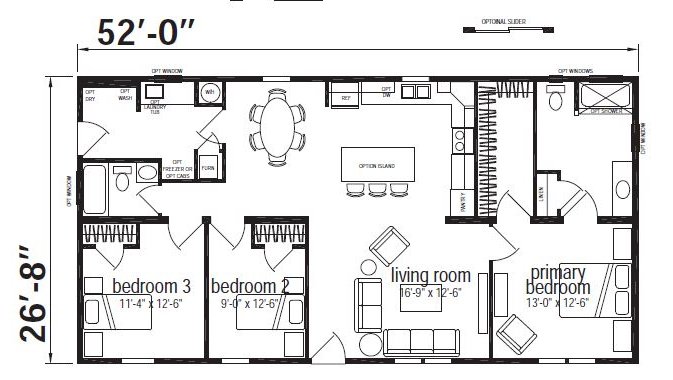 Snow Ranch Double Wide Mobile Home – 28 x 52 photo 1