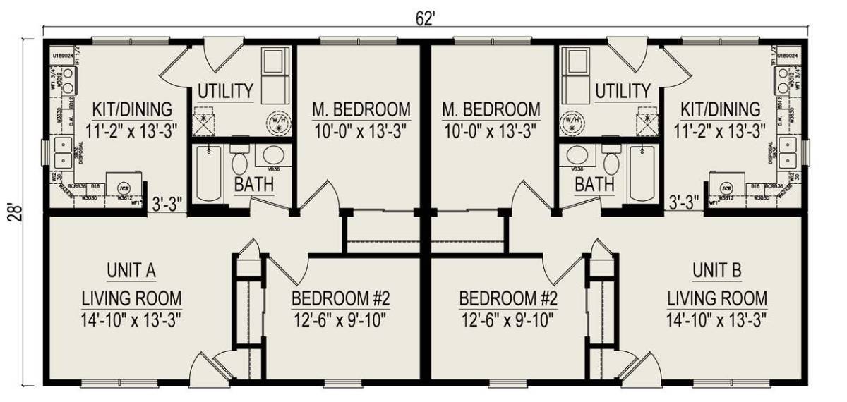 Suntree II Duplex Ranch Modular Home thumbnail 2