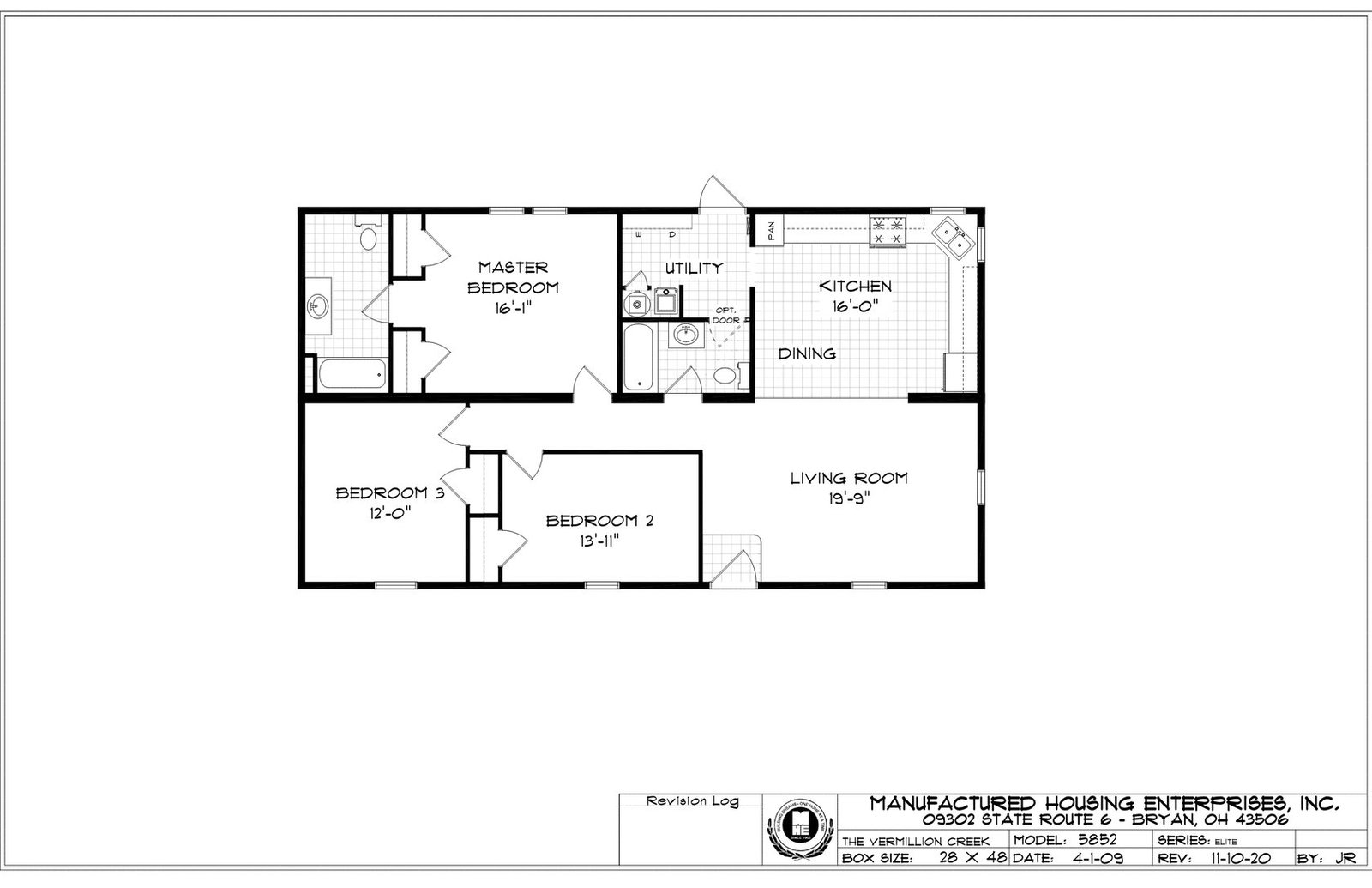 Vermillion Creek Ranch Double Wide Mobile Home – 28 x 48 photo 1